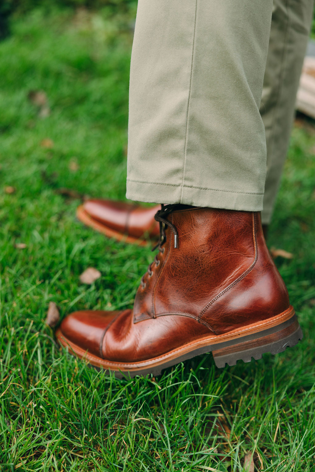 MEN lace-up boots Pull up Seahorse