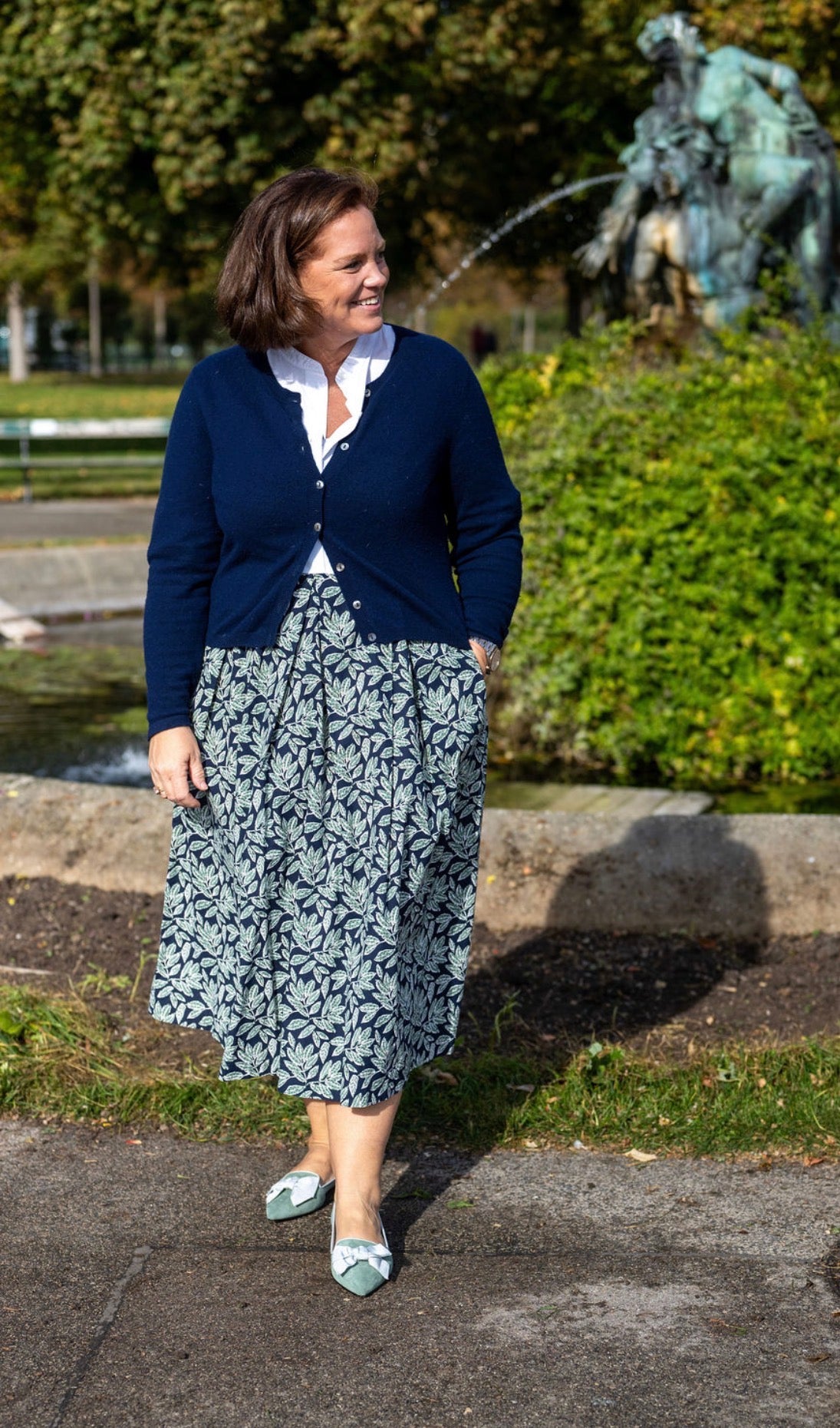 Sage - Perla Schleifenloafer Pointy