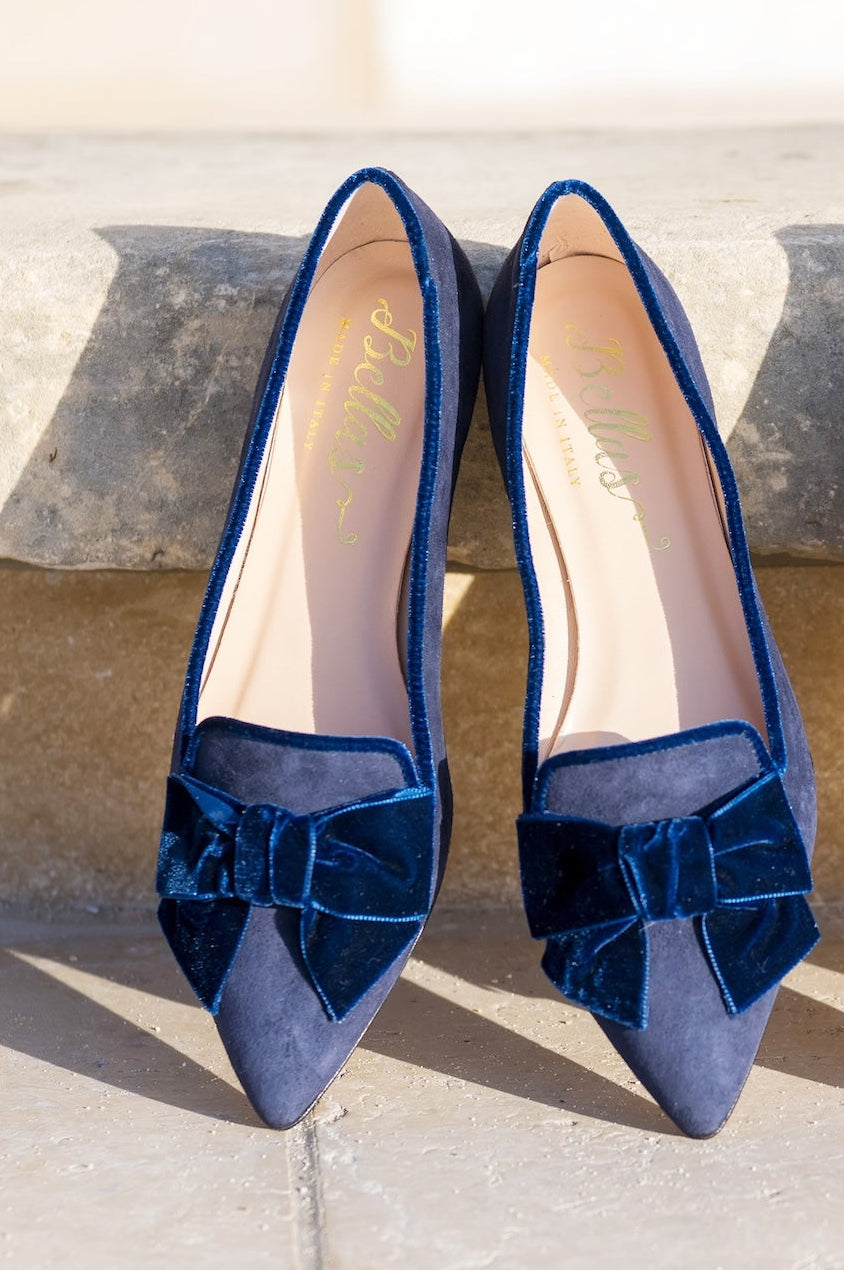 Blu Schleifenloafer Pointy