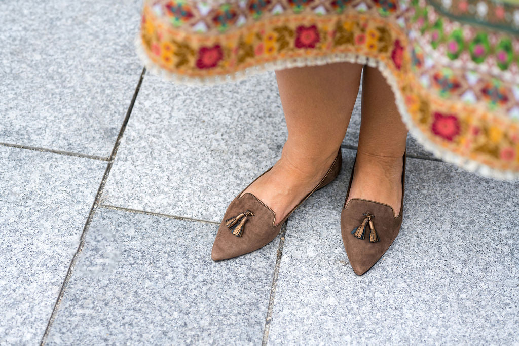 Cacao - Berg Wash Bronzo Tasselloafer Pointy (kurzer Tassel)