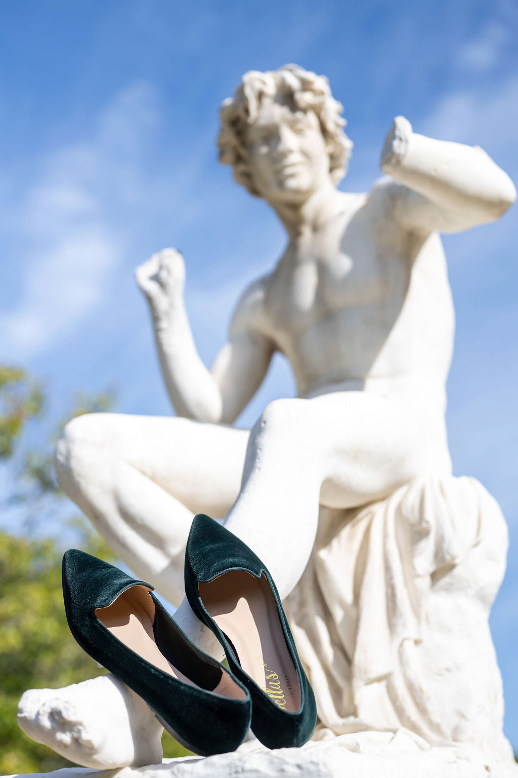 Verde Velvet Pointy Loafer