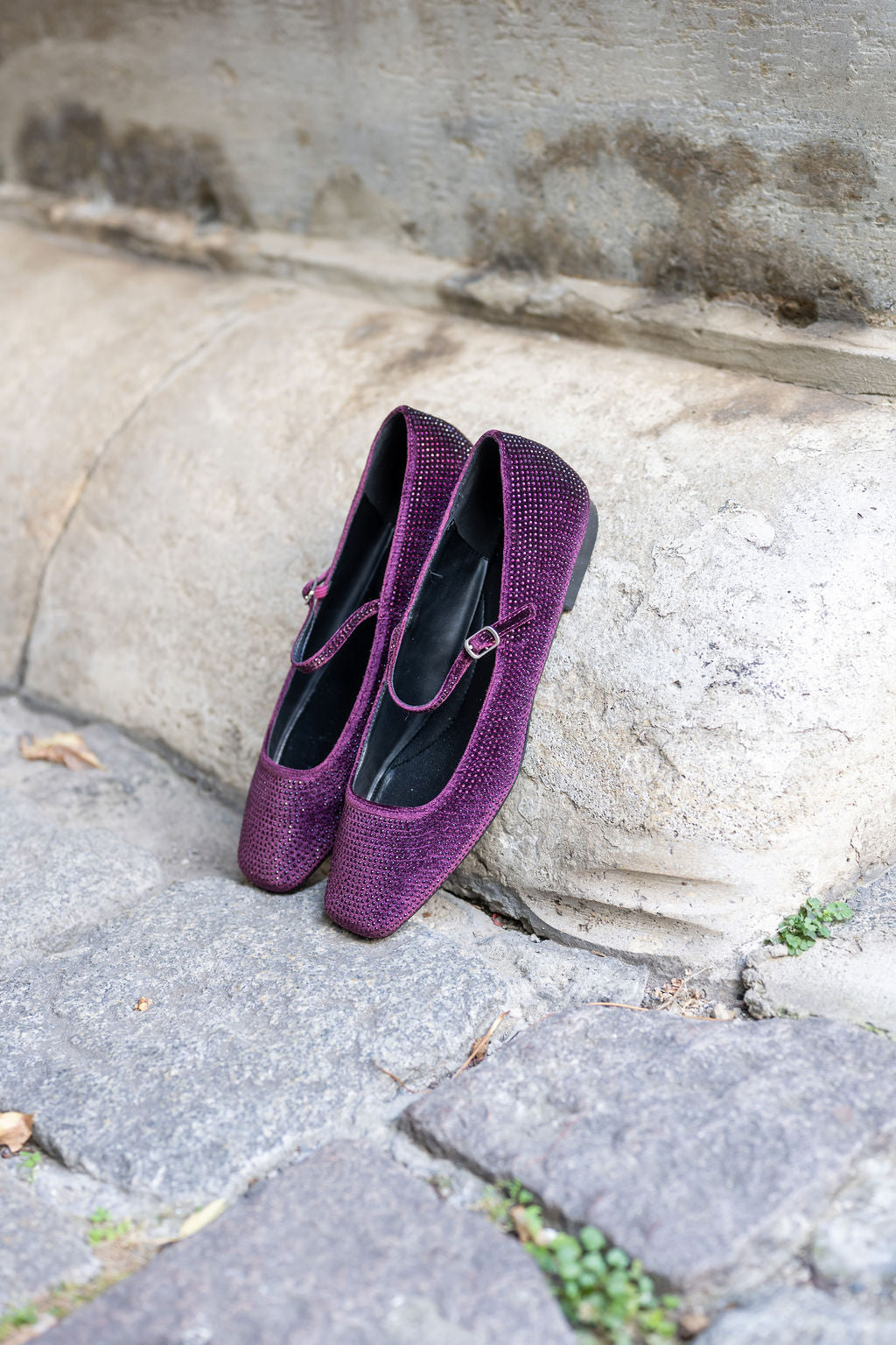 Vinaccia Strass Mary Jane Velluto