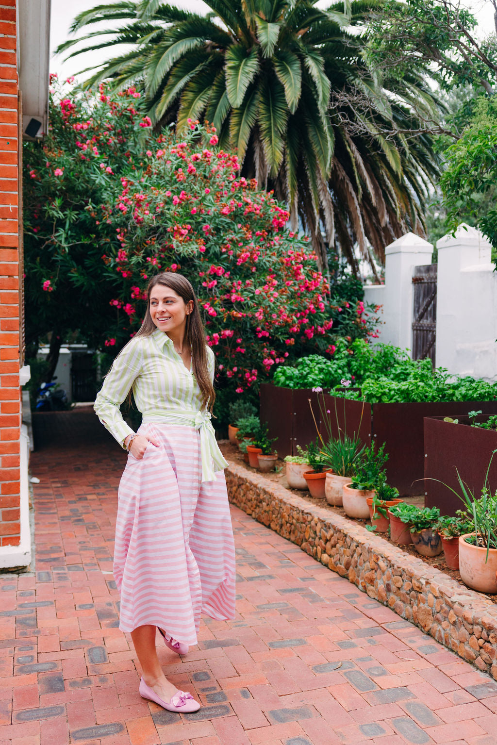 Pig Rose-Ortensia bow loafers