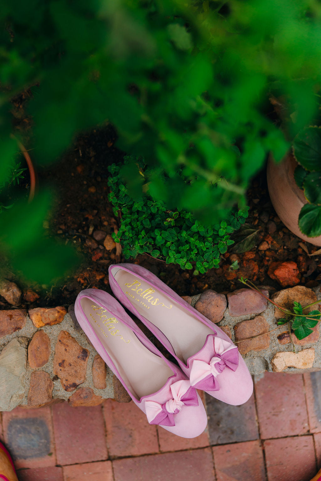 Pig Rose-Ortensia bow loafers