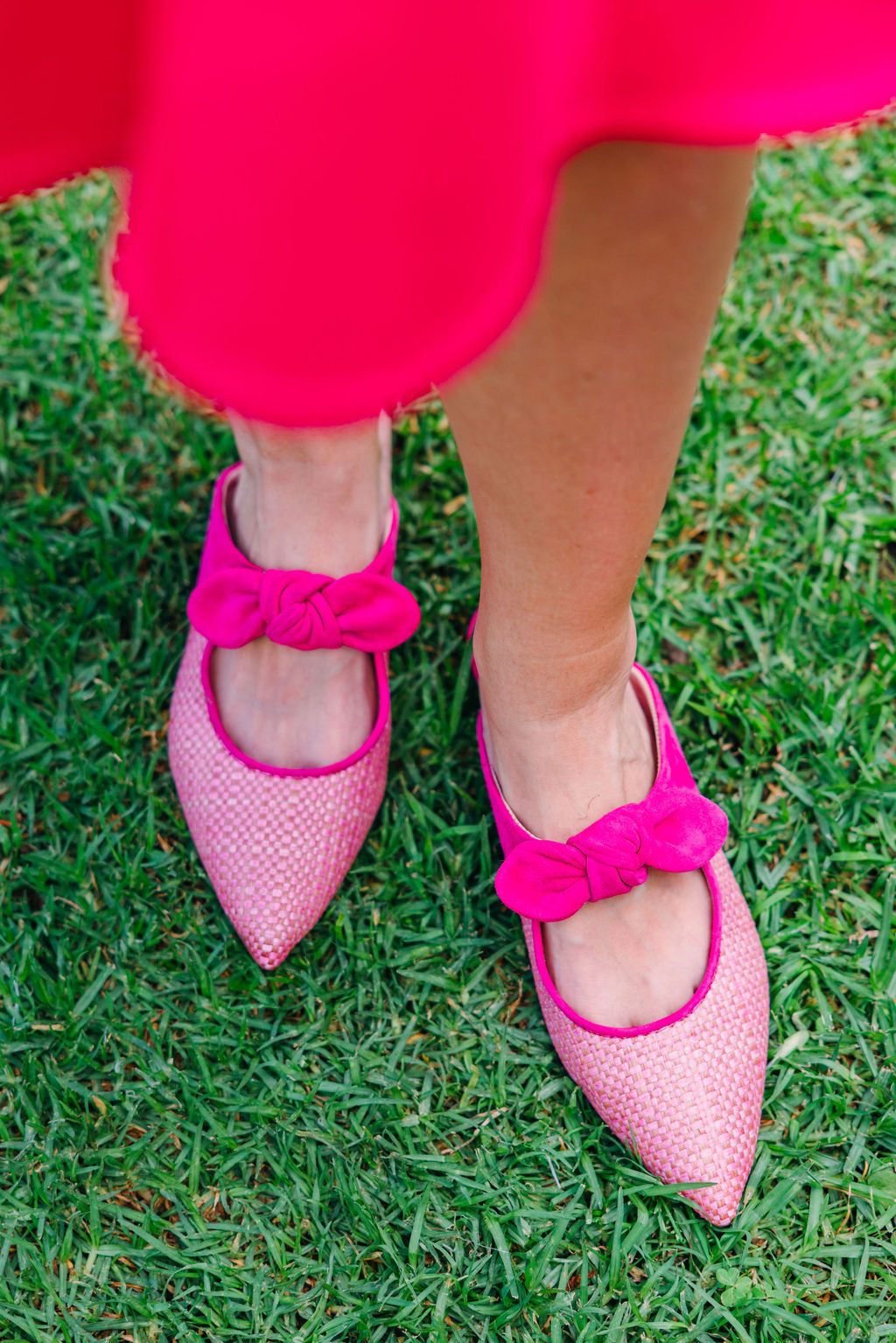 Hot Pink Bast Mules