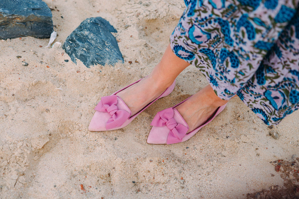 Pig Rose-Ortensia Schleifenloafer Pointy