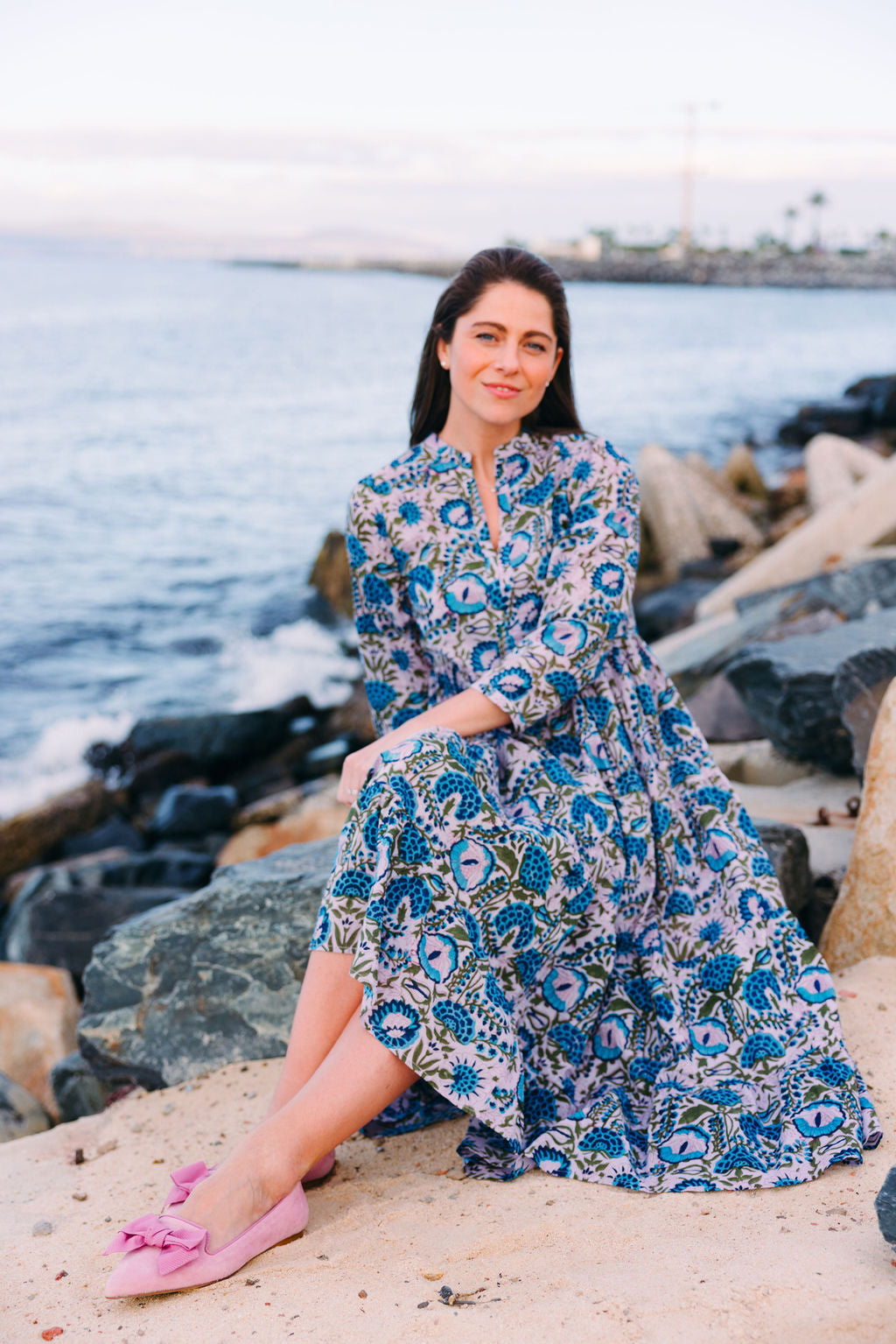 Pig Rose-Ortensia Schleifenloafer Pointy