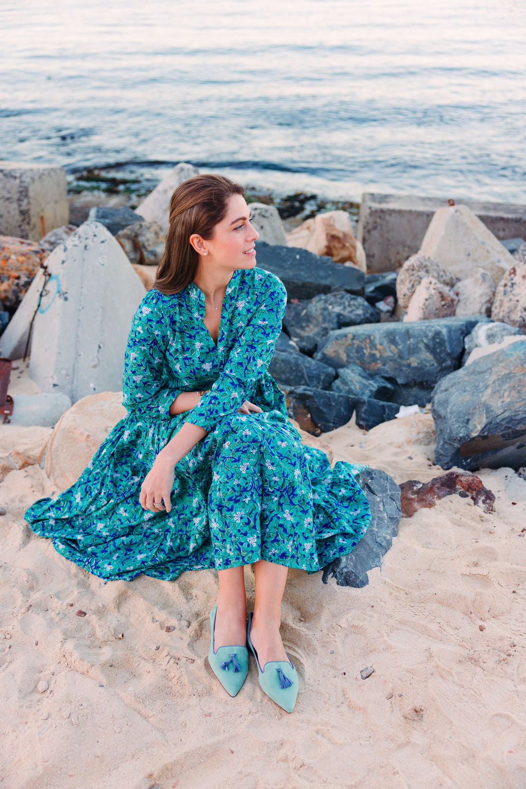 Salvia-Heaven Tasselloafer Pointy (kurzer Tassel)