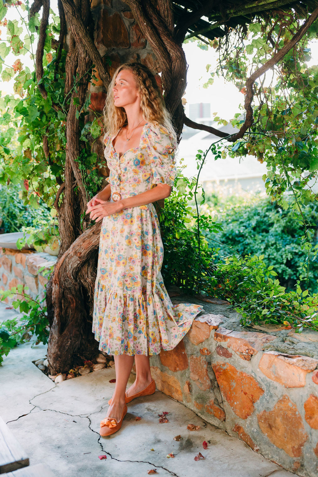 Amber-Zabaione Schleifenloafer