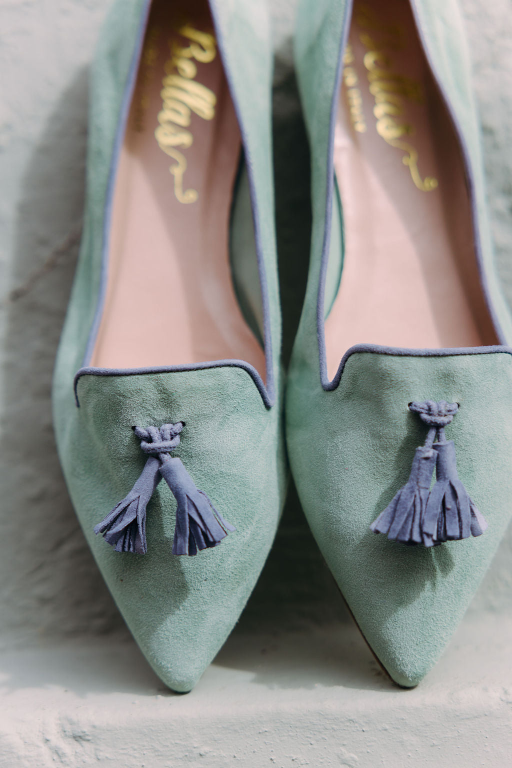 Salvia-Heaven Tasselloafer Pointy (kurzer Tassel)