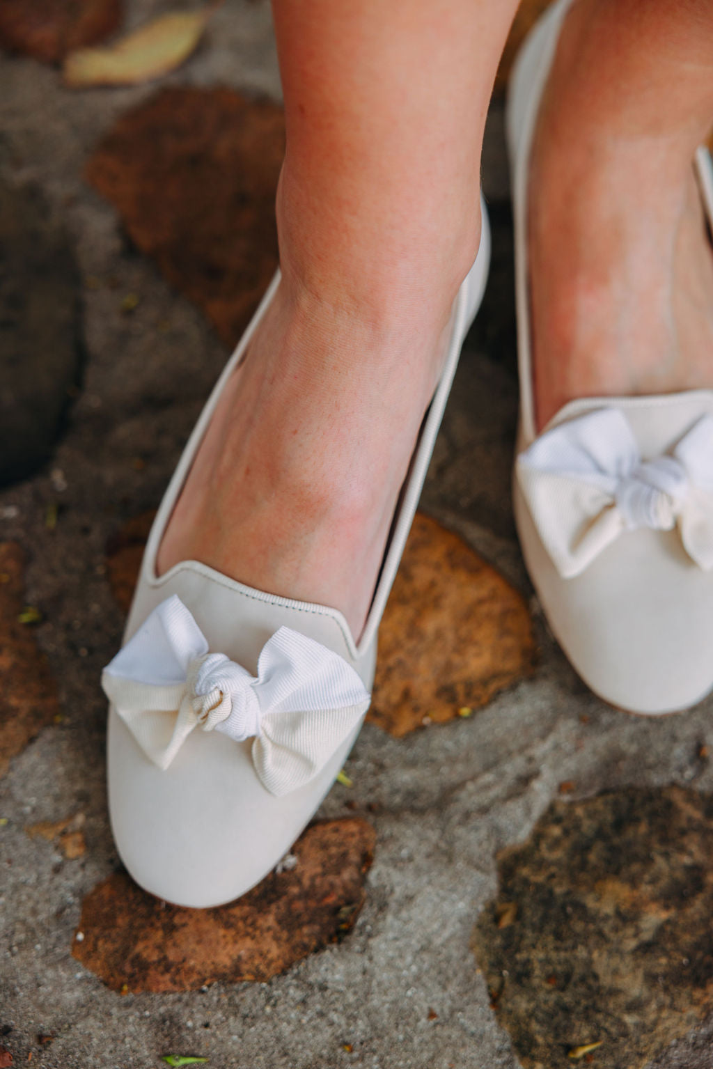 Beige-Panna Schleifenloafer