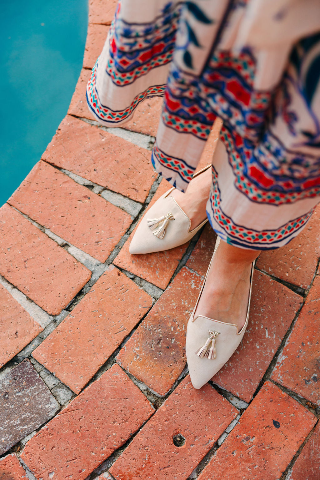 Crema-Berg Wash Platino Tasselloafer Pointy (kurzer Tassel)