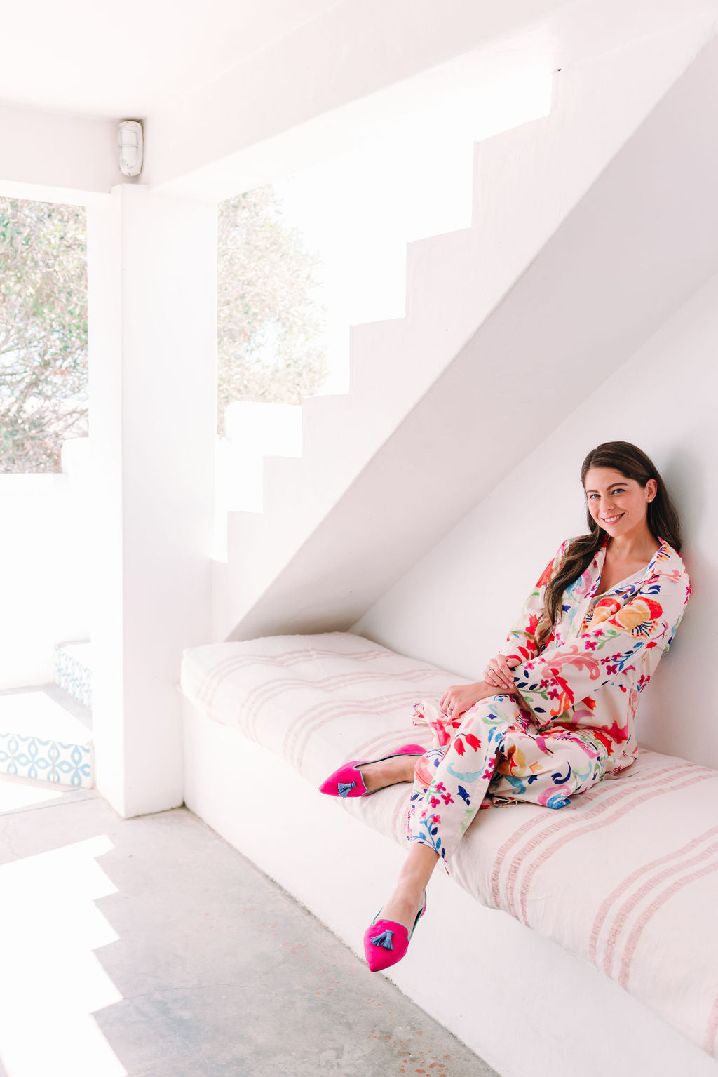 Hot Pink-Onda-Tiffany Tassel Loafer Pointy (short tassel)