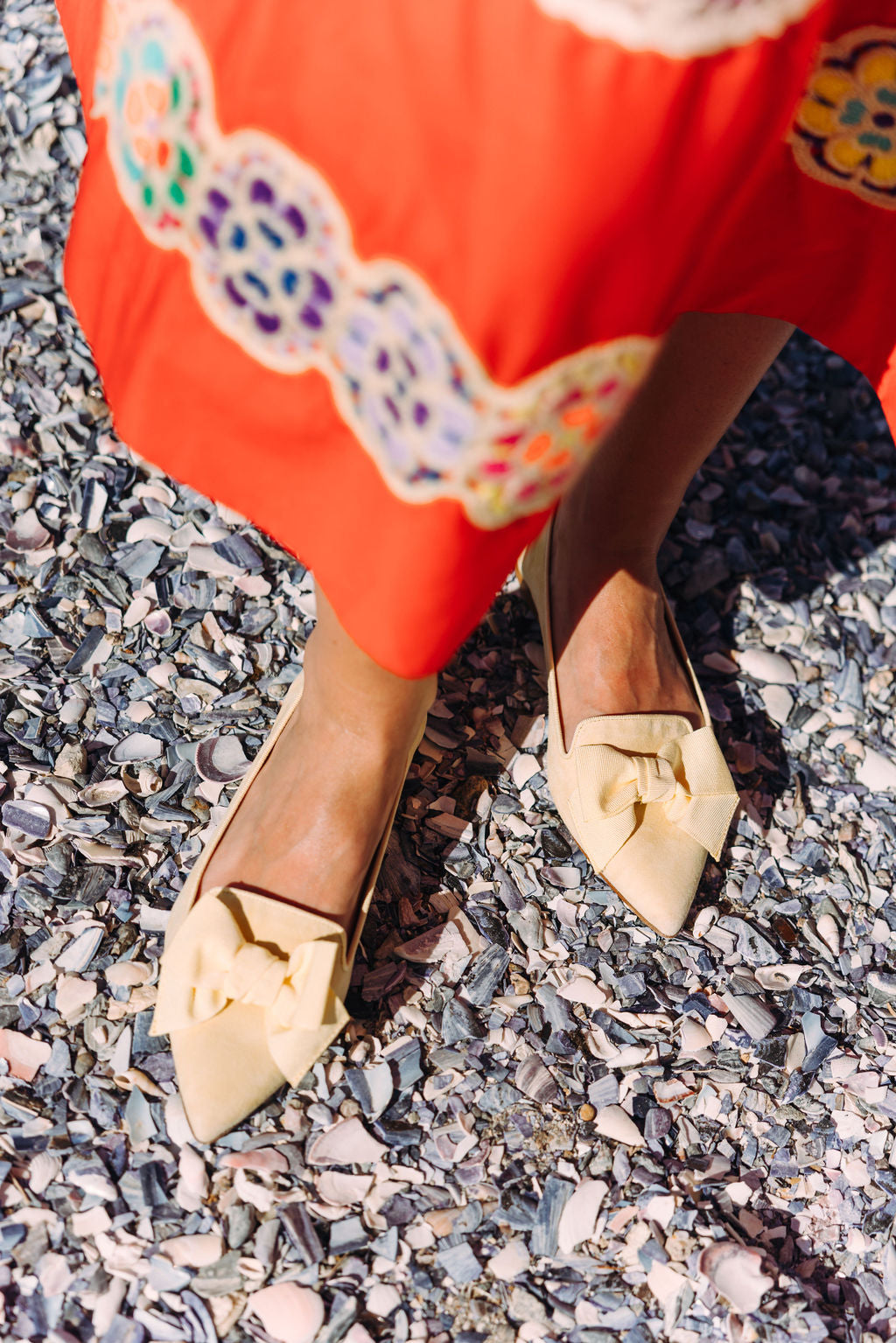 Citrus-Paglia Schleifenloafer Pointy