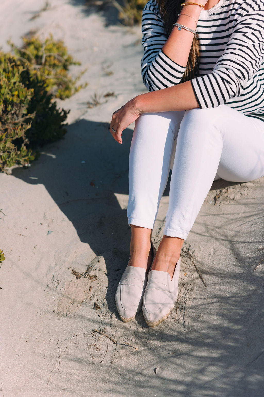 Beige Espadrilles Pointy (ohne Tassel)