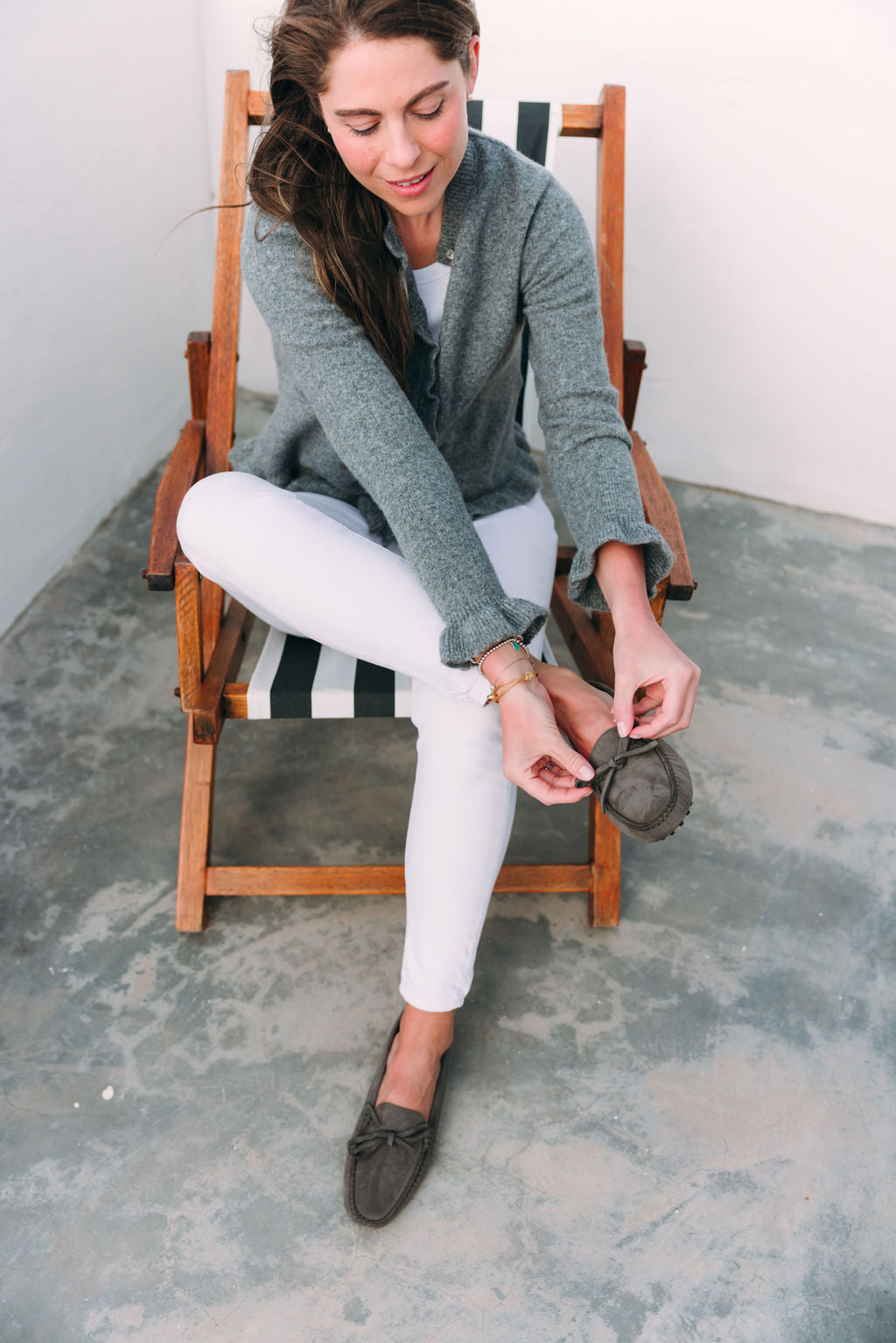 Cenere moccasin with bow