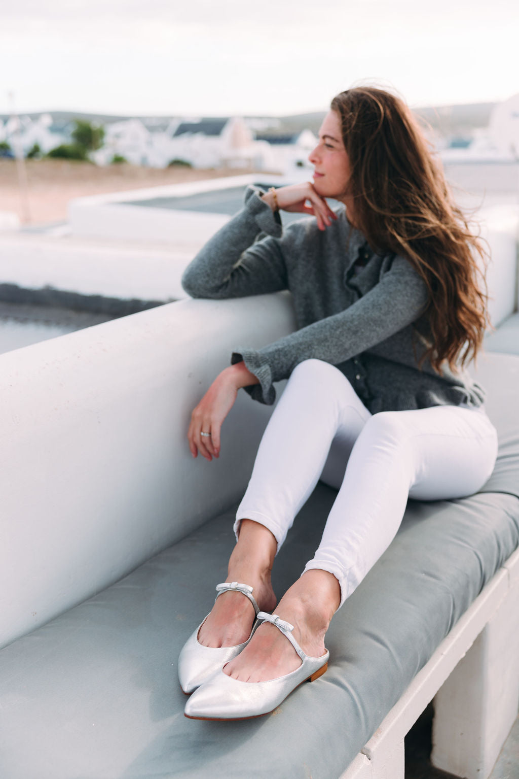 Berg Wash Argento Schleifen Mules