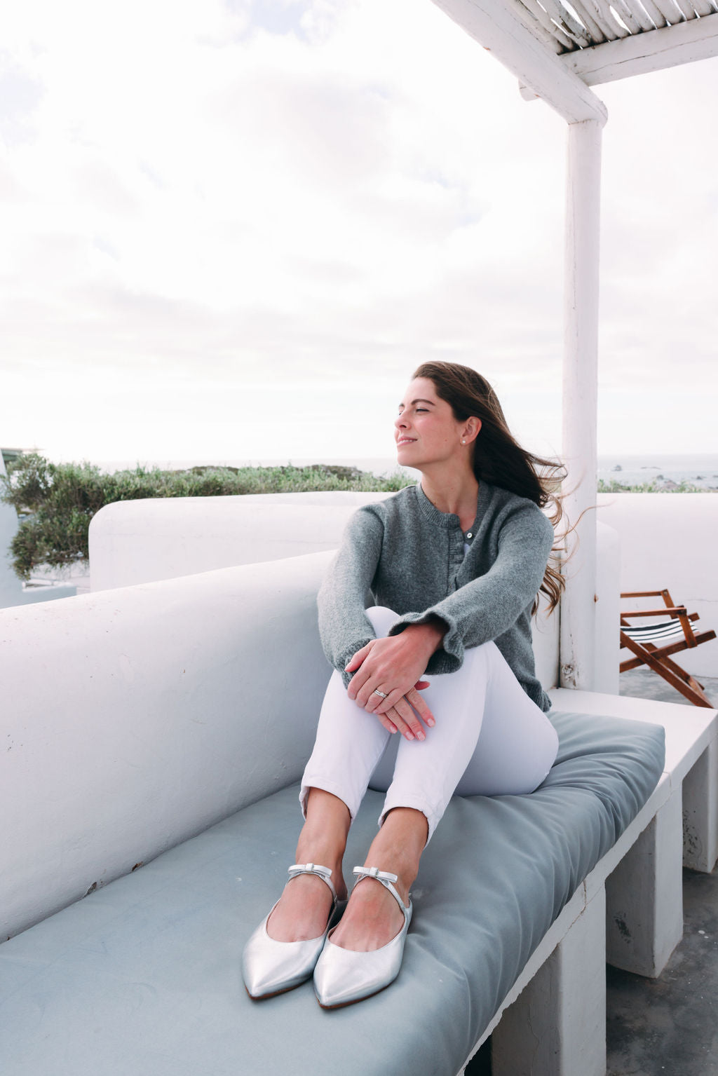 Berg Wash Argento Schleifen Mules