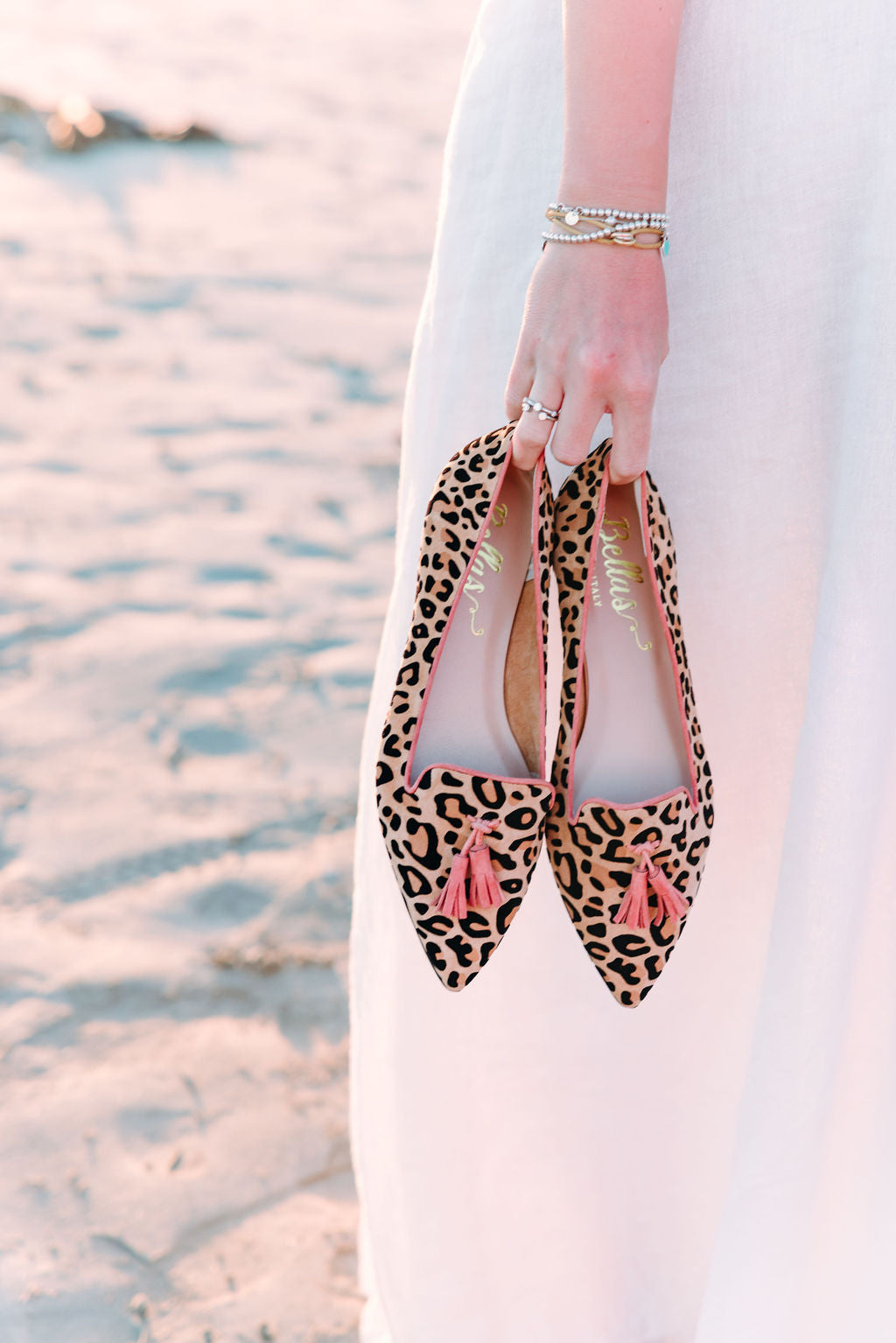 Leopardino-Melon Tassel Loafer Pointy (short tassel)