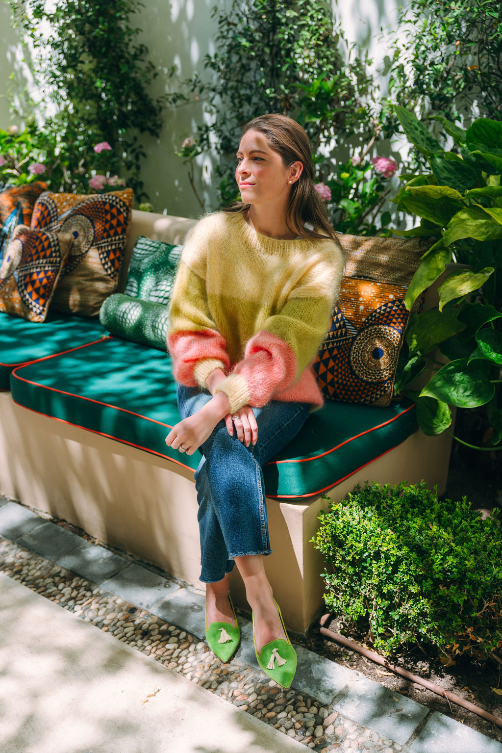 Lizard-Citrus-Lime Tassel Loafer Pointy (short tassel)