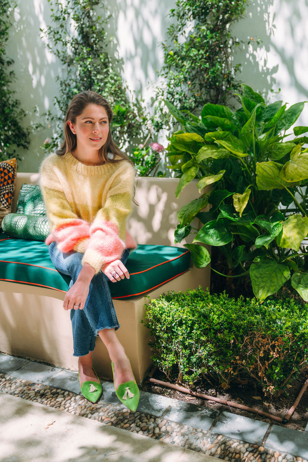 Lizard-Citrus-Lime Tassel Loafer Pointy (short tassel)