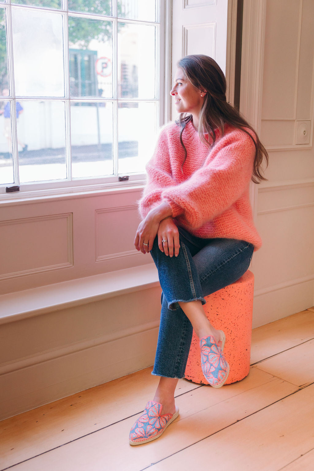 Coral Espadrilles Mules