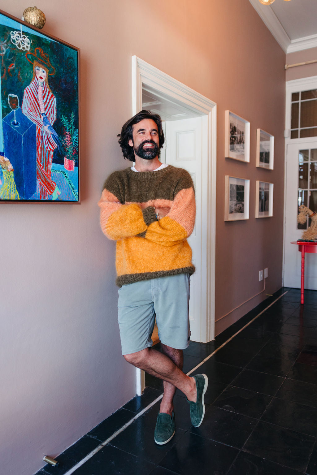 Olive Yachtslipper Herren