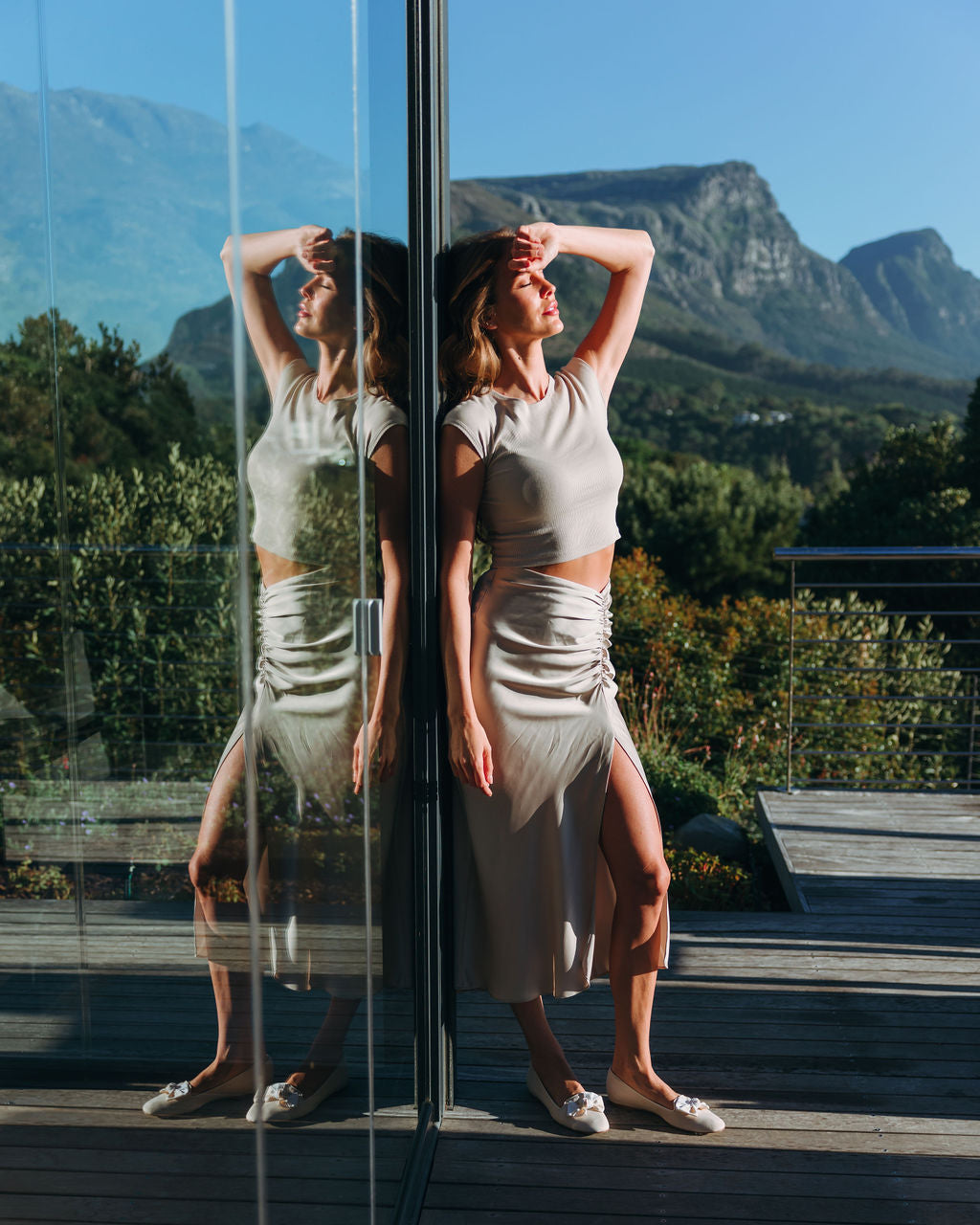 Beige-Panna Schleifenloafer