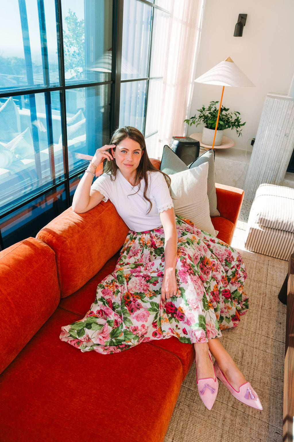 Pig Rose-Bouganville-Hot Pink Tasselloafer Pointy (kurzer Tassel)