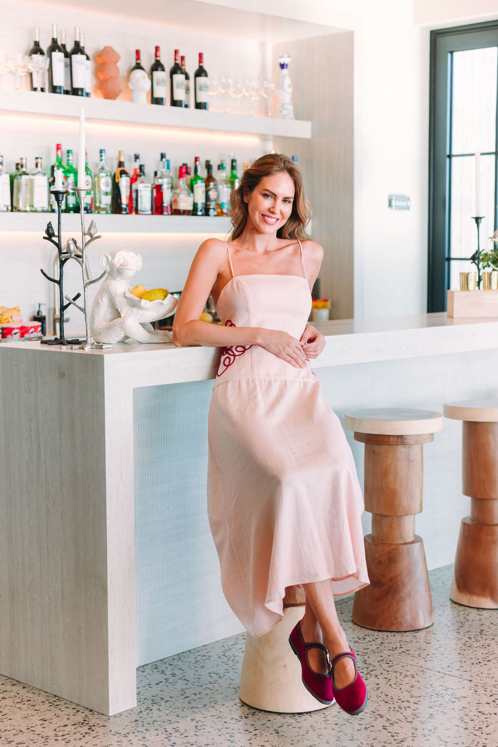 Mary Jane Furlane Velluto Bordo