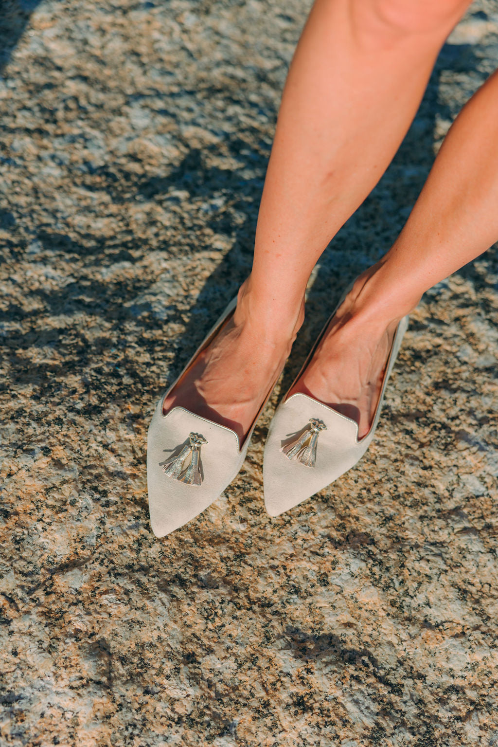 Crema-Berg Wash Platino Tasselloafer Pointy (kurzer Tassel)