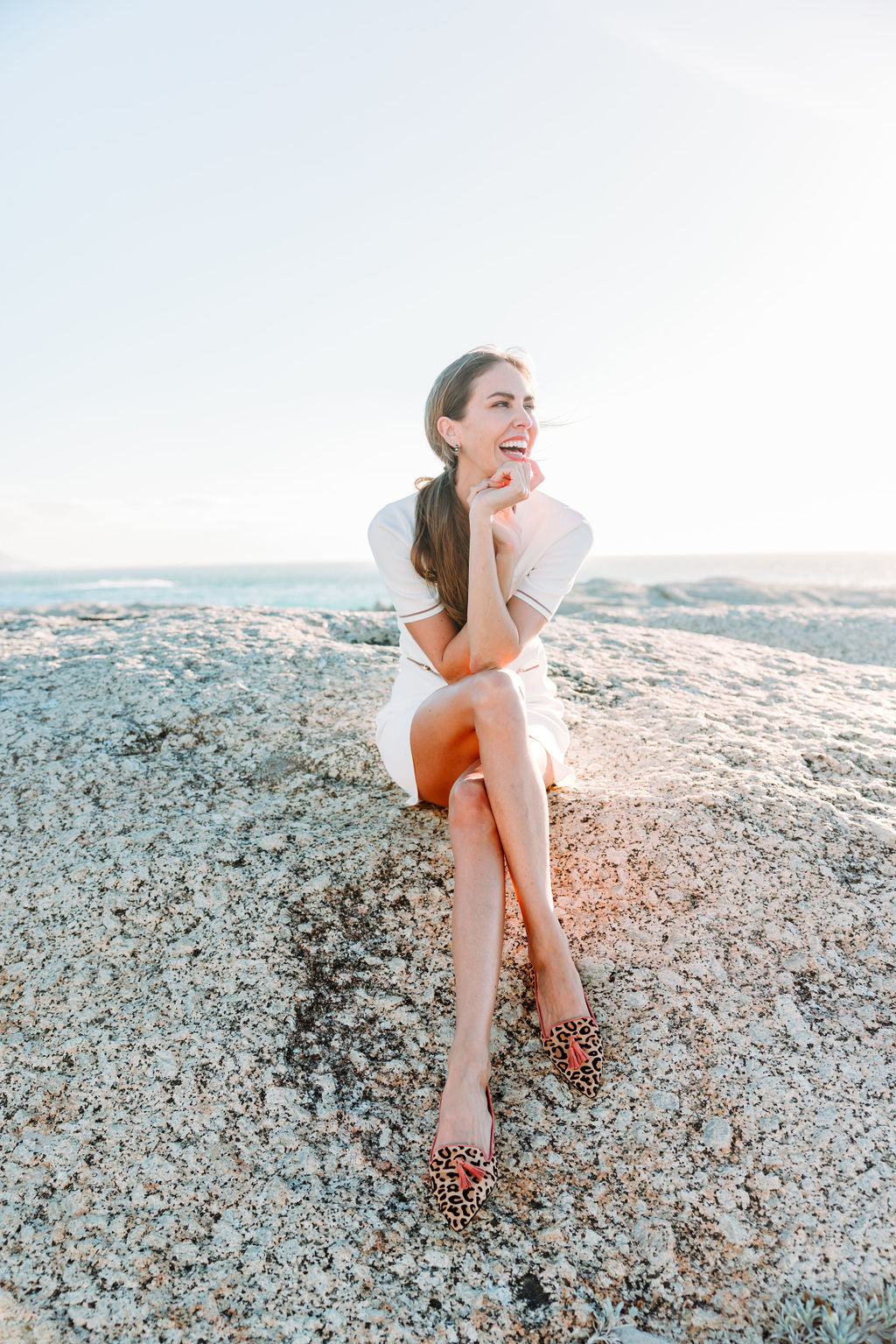 Leopardino-Melon Tasselloafer Pointy (kurzer Tassel)