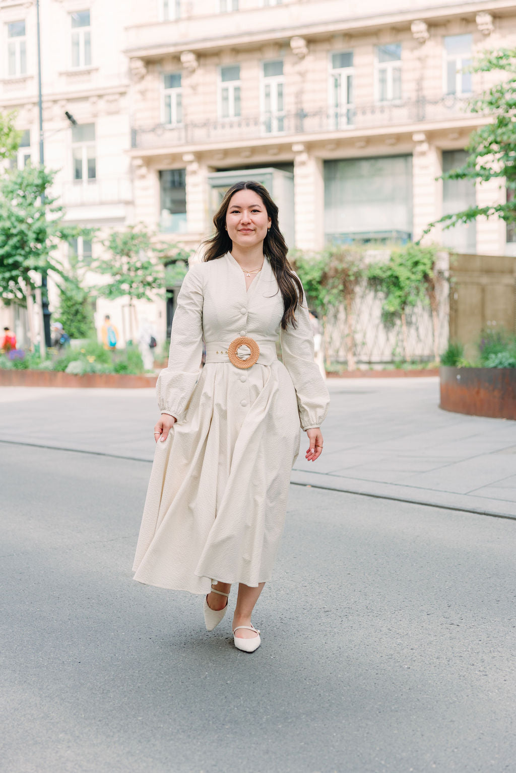 Cream Mary Jane Tweed