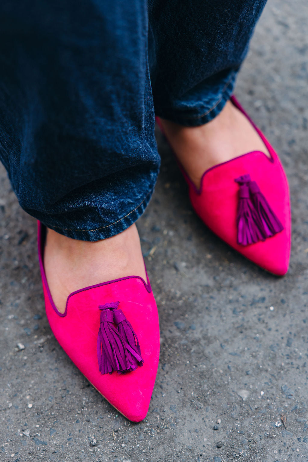 Fancy-Porpora Tasselloafer Pointy (langer Tassel)
