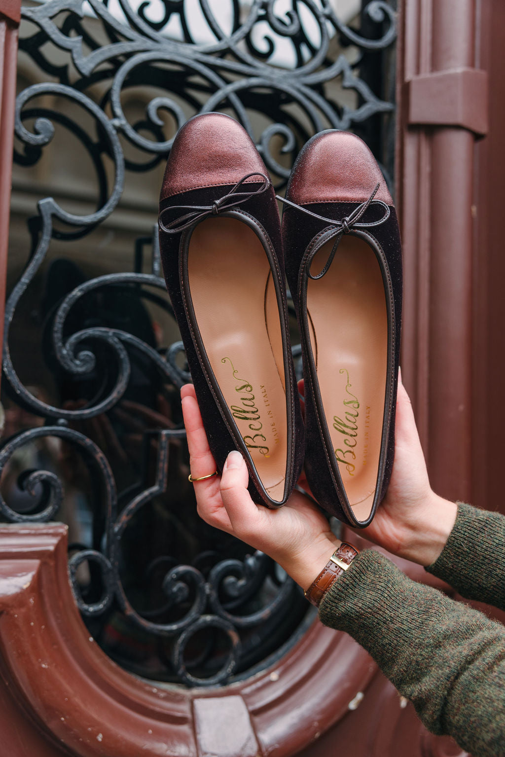 T.Moro-Dark Brown Velluto Ballerina