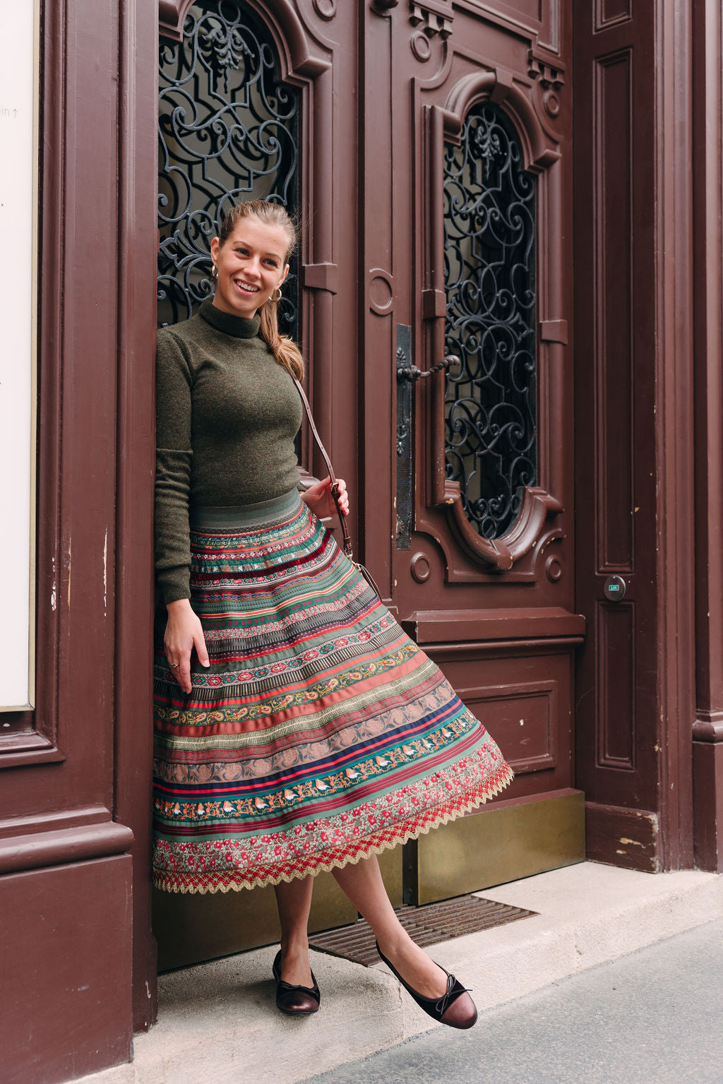 T.Moro-Dark Brown Velluto Ballerina