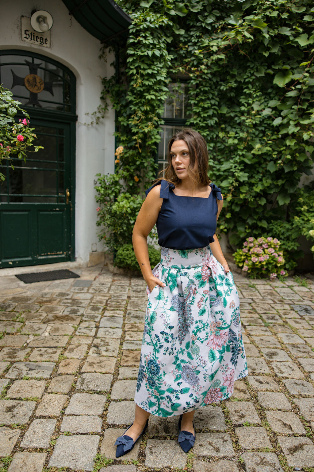 Blu-Ghisa Schleifenloafer Pointy