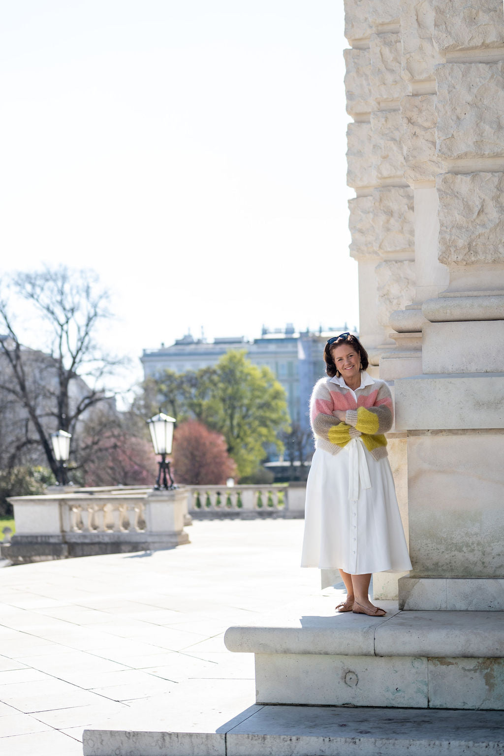 Nude Woven Schleifenloafer Pointy