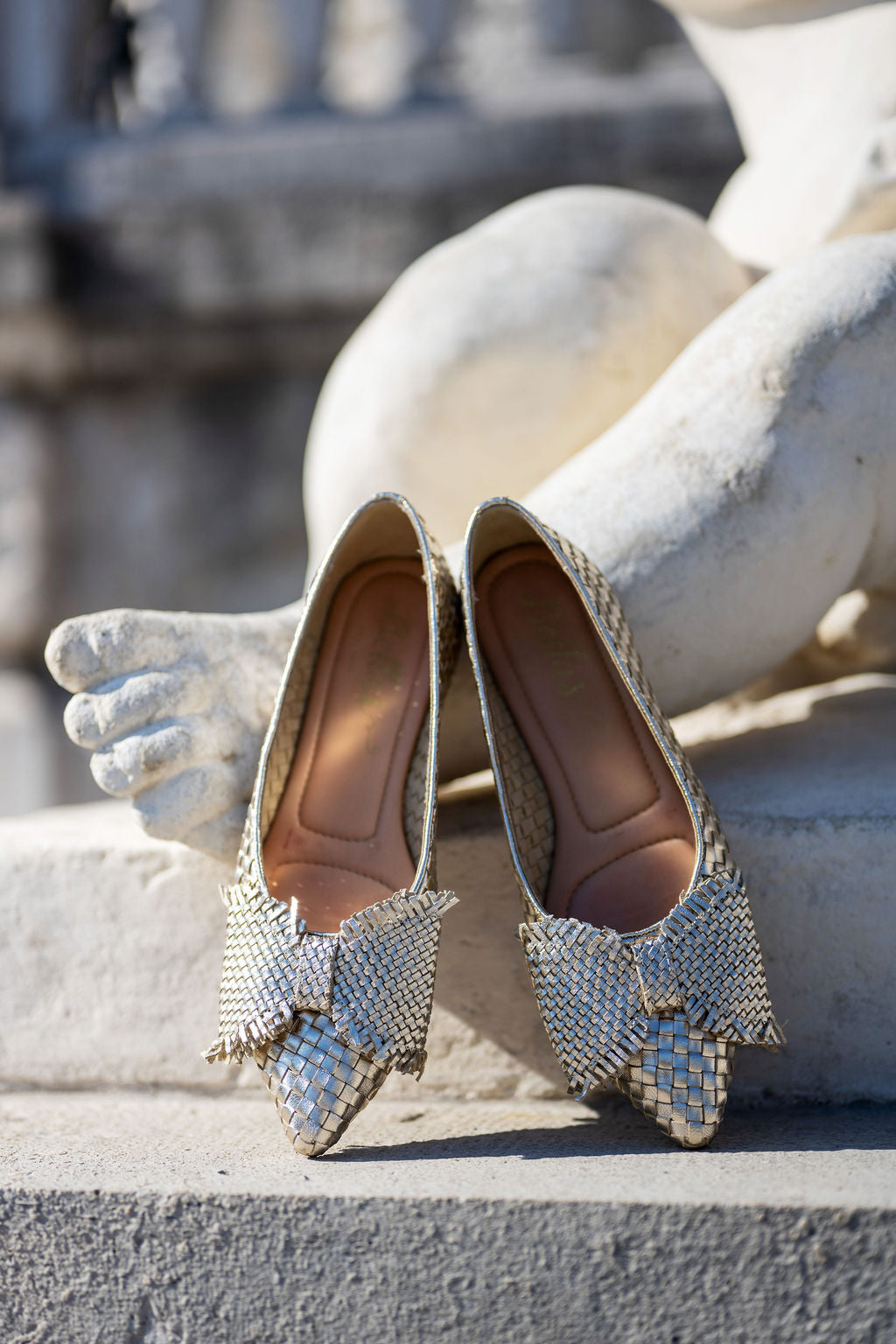 Platino Woven Schleifenloafer Pointy