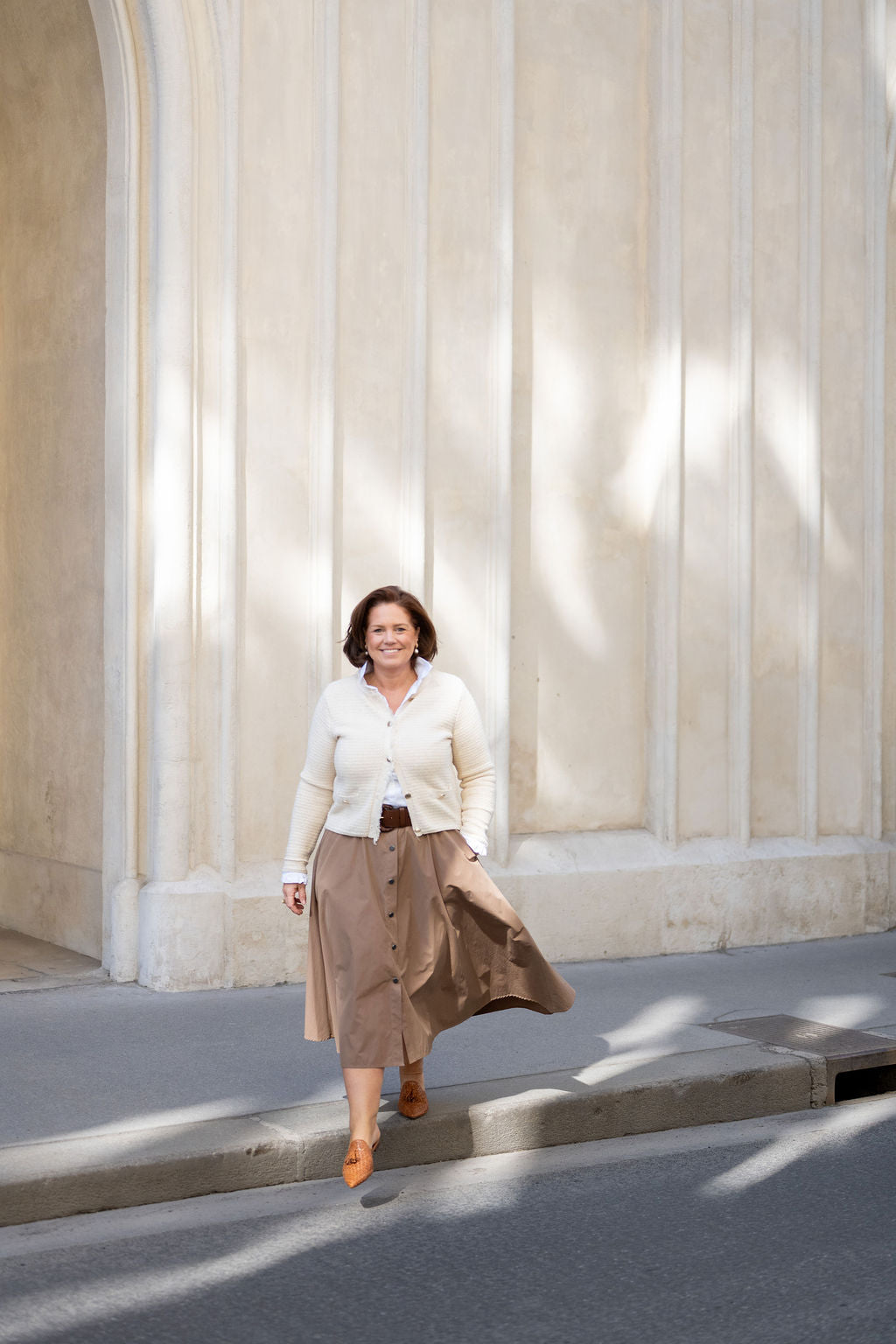 Tan Woven Tassel Mules