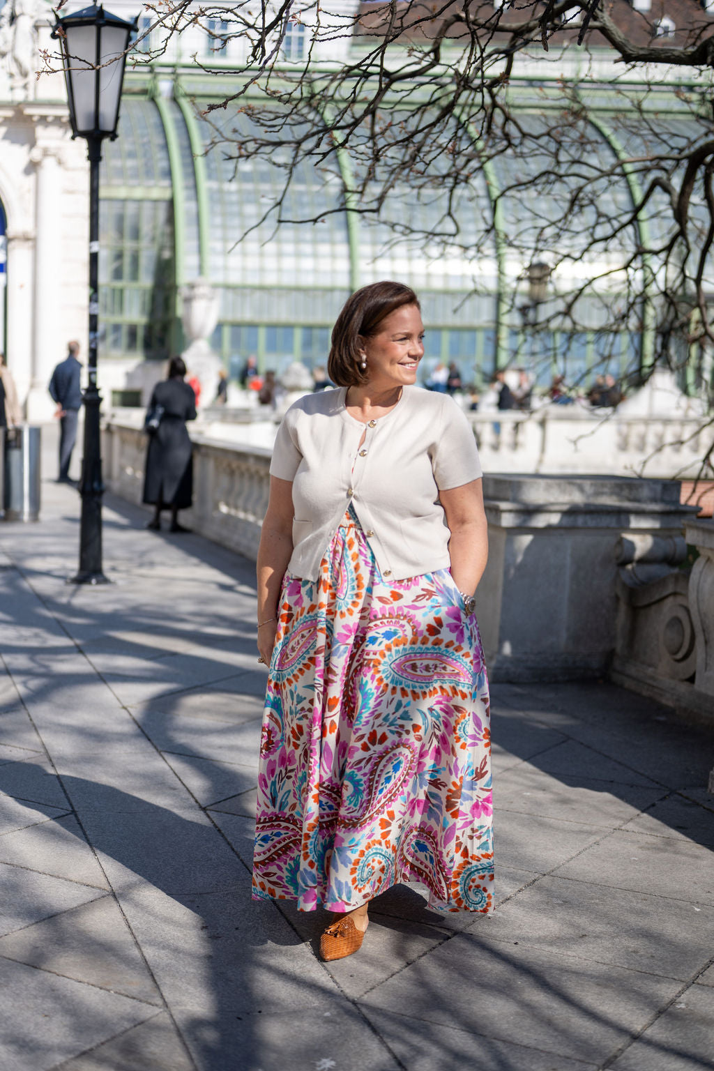 Tan Woven Tassel Mules