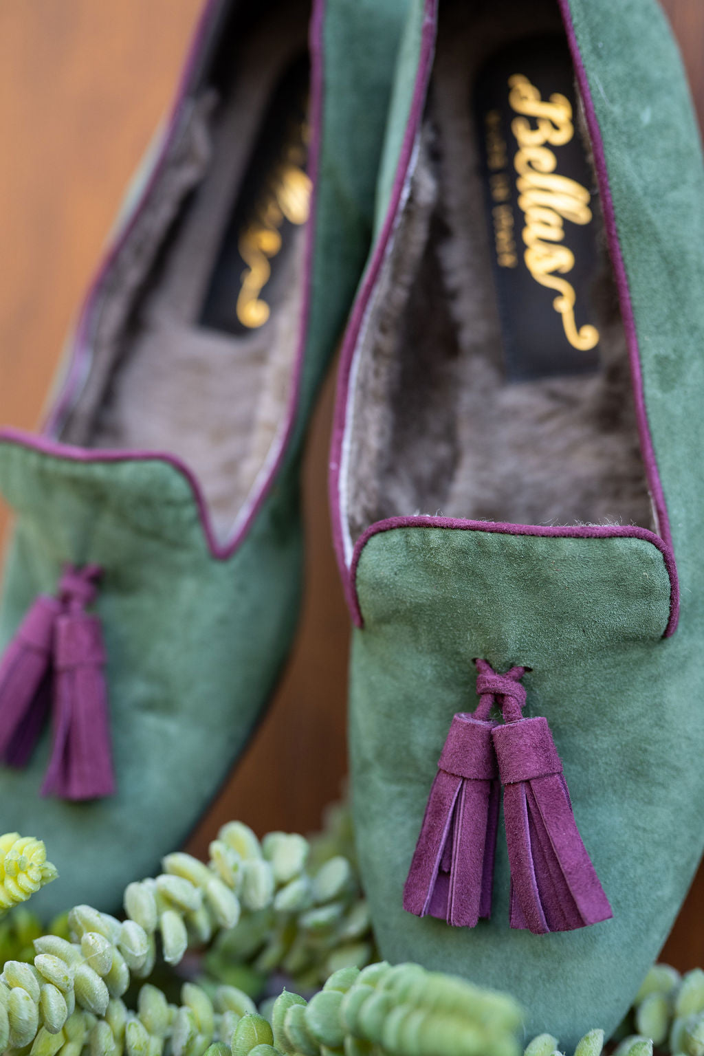 Verde-Bordo Tasselloafer gefüttert