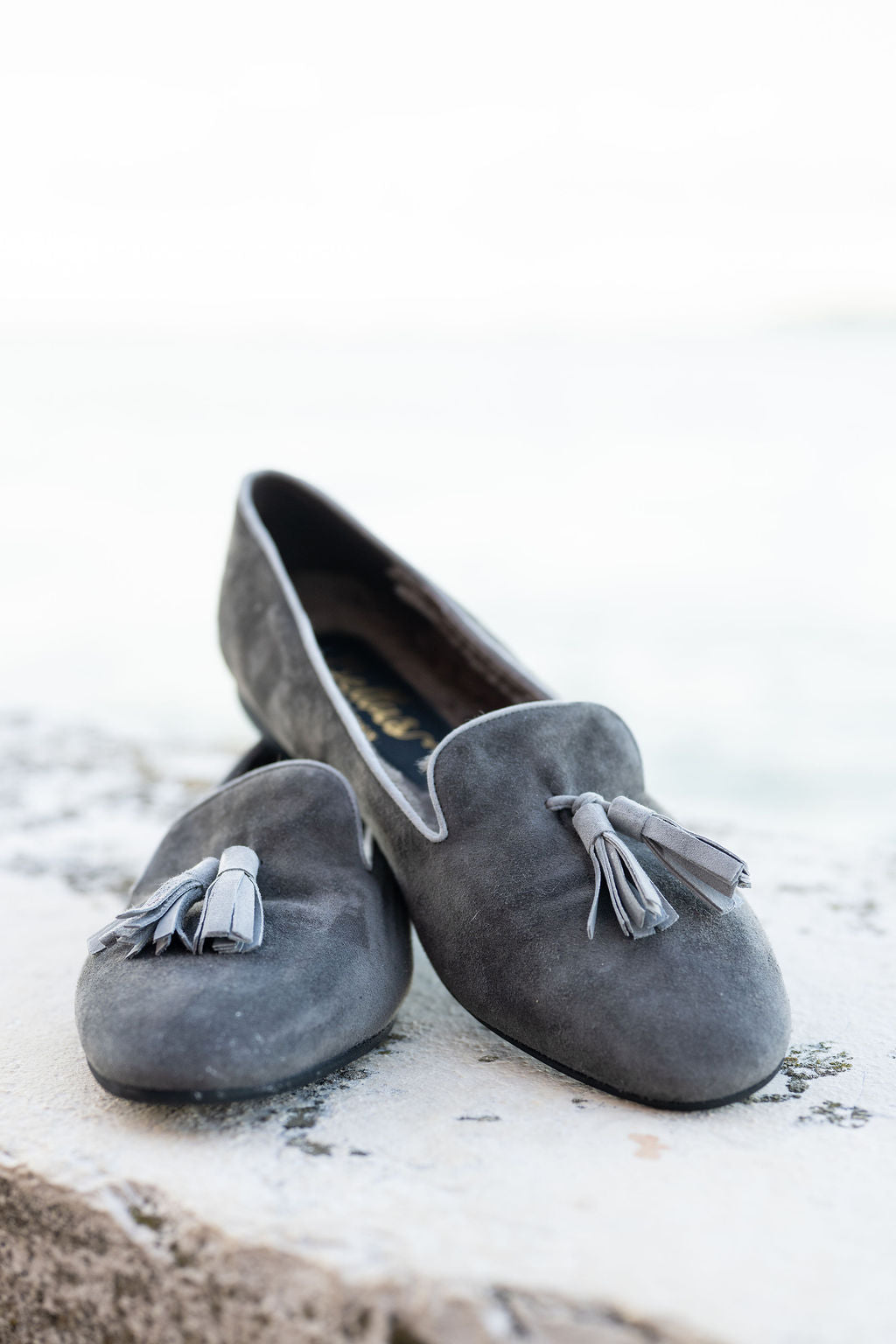 Antracite-Grigio Tasselloafer gefüttert