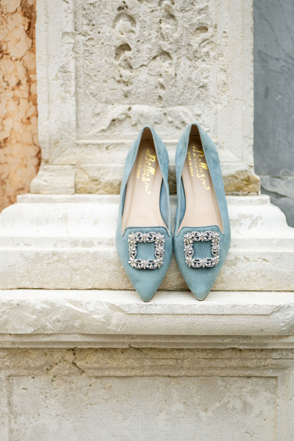 Artic Glitter Buckle Pointy Loafer