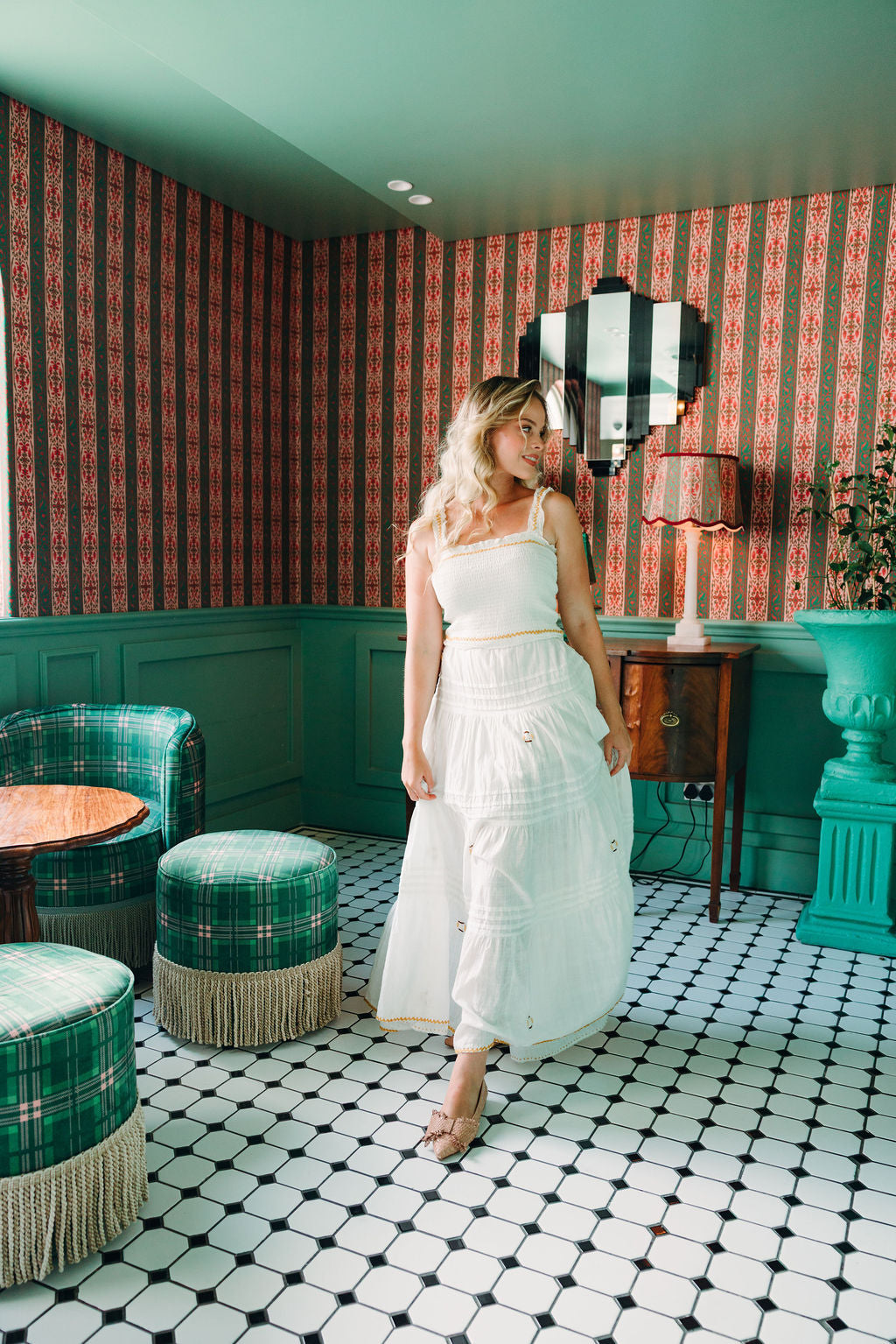 Nude Woven Schleifenloafer Pointy