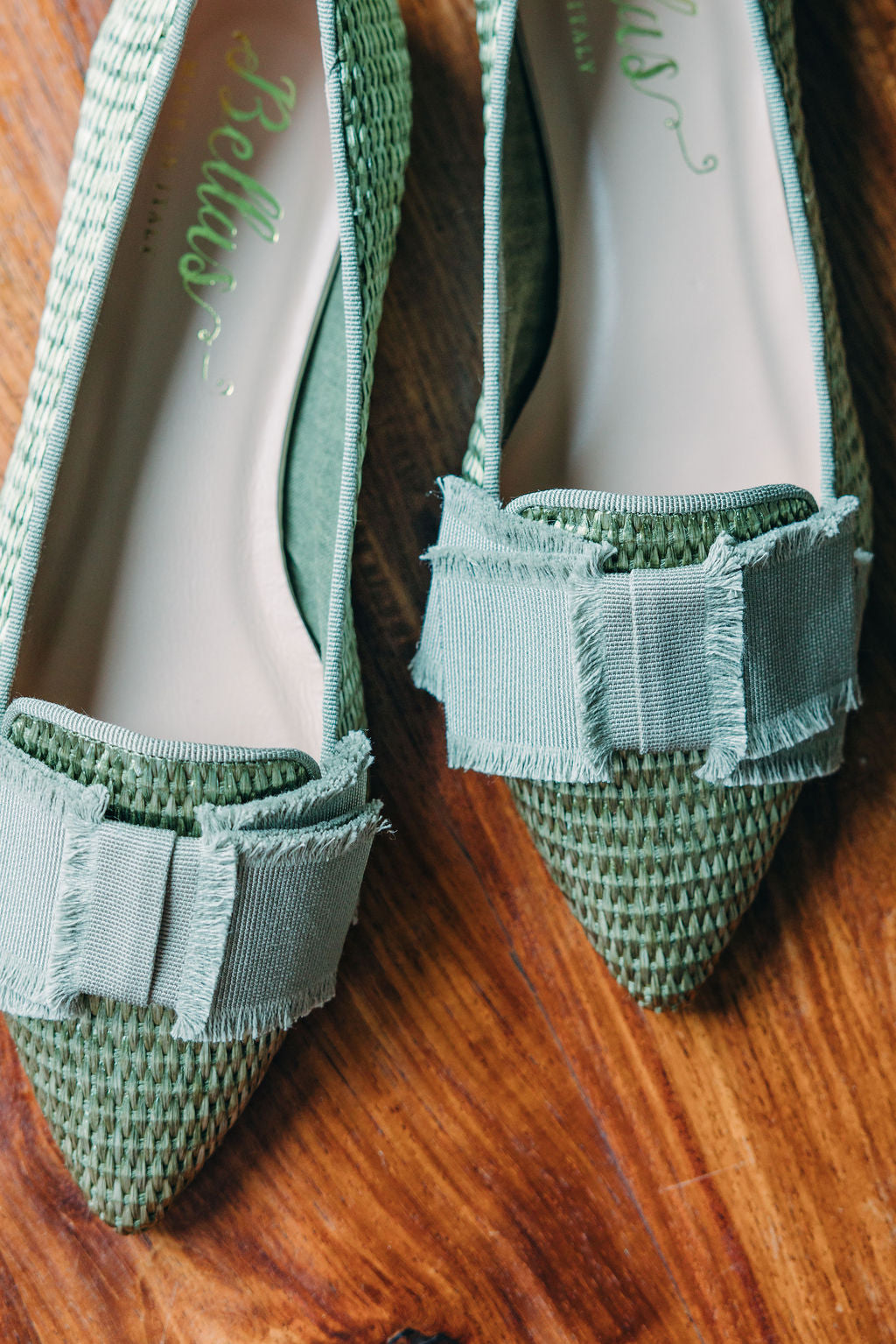 Oliva Raffia Schleifenloafer Pointy