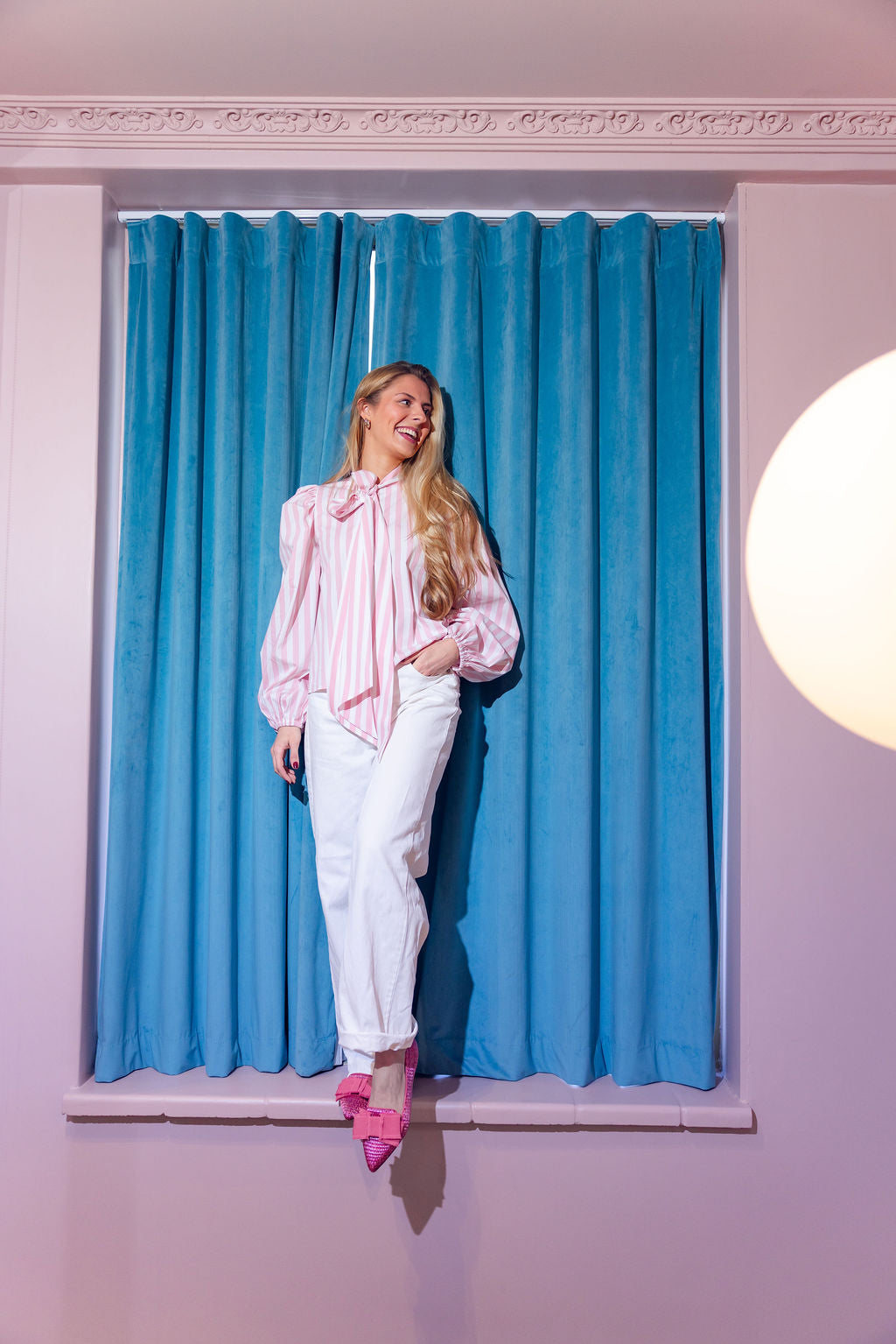 Rosa Raffia Schleifenloafer Pointy