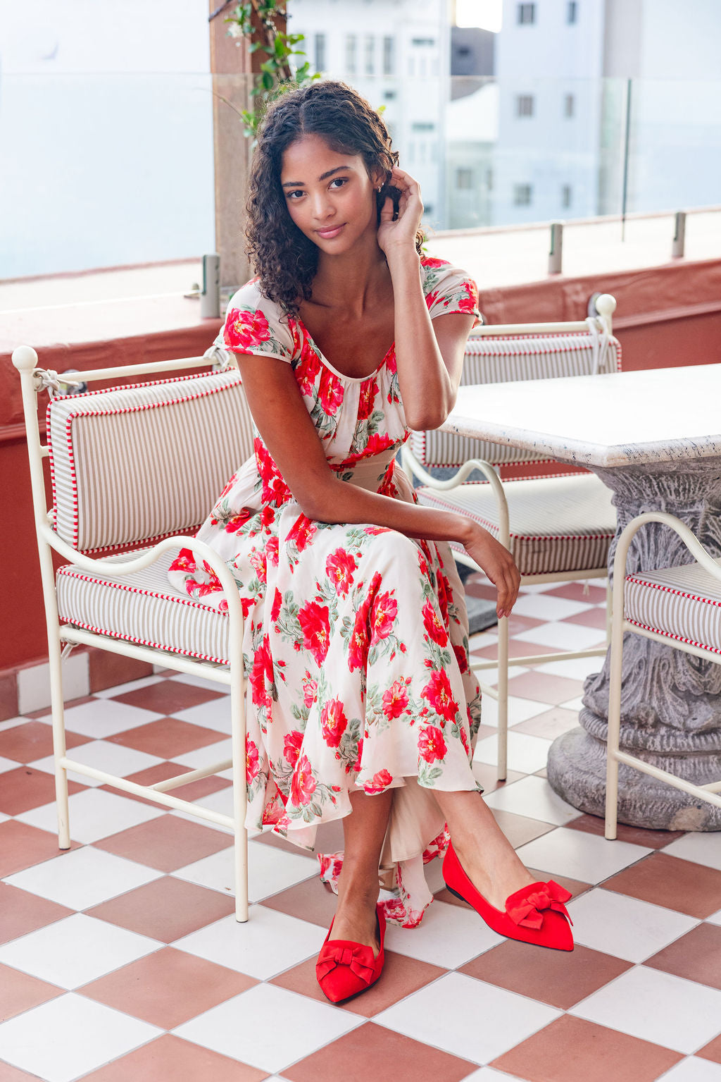 Blood-Rosso Schleifenloafer Pointy