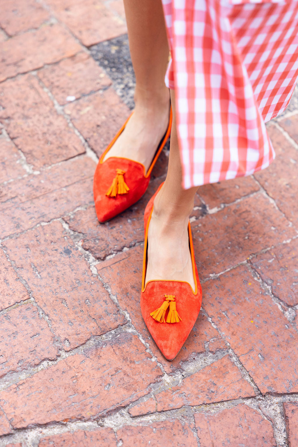 Ginger-Mandarino Tasselloafer Pointy (kurzer Tassel)