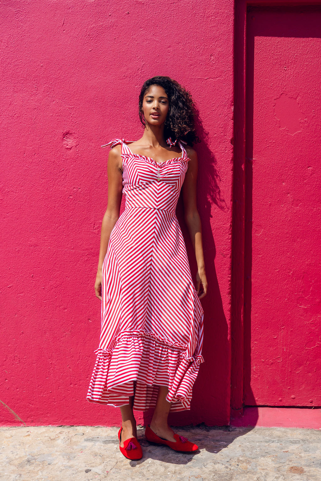 Blood-Hot Pink Summer Tasselloafer